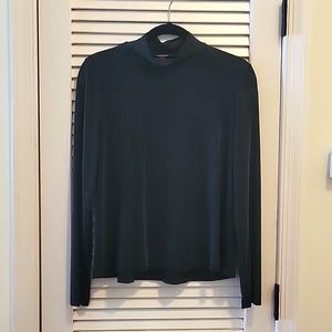 Eileen Fisher Sandwashed Cupro Knit Mock Neck Top